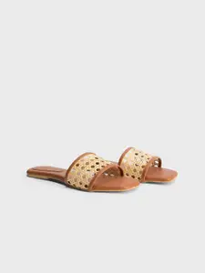 20Dresses Women Textured Open Toe Flats with Laser Cuts