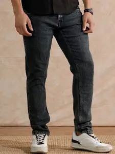 WROGN Men Comfort Tapered Fit Mid-Rise Heavy Fade Non Stretchable Jeans