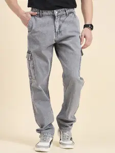 STUDIO NEXX Men Straight Fit Mid-Rise Heavy Fade Jeans