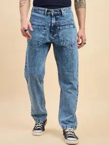 STUDIO NEXX Men Straight Fit Mid-Rise Light Fade Jeans