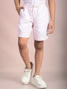 Crimsoune Club Boys Floral Printed Slim Fit Cotton Shorts