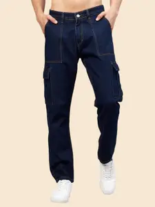 STUDIO NEXX Men Straight Fit Mid-Rise Cargo Jeans