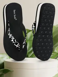 TWO SOFT Women Printed Lightweight Thong Flip-Flops