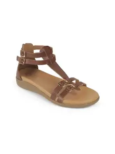 Tresmode Women Zag Tan Casual Platform Flats