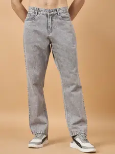 STUDIO NEXX Men Straight Fit Mid-Rise Heavy Fade Jeans