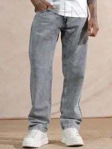 WROGN Men Comfort Relaxed Fit Mid-Rise Heavy Fade Jeans