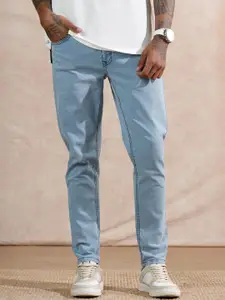 WROGN Men Comfort Slim Fit Mid-Rise Jeans