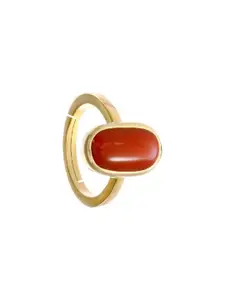 GenZcomplex Men Gold-Plated Copper Ethnic Finger Ring