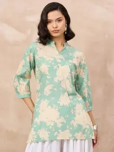 all about you Women Floral Print V-Neck Kurti