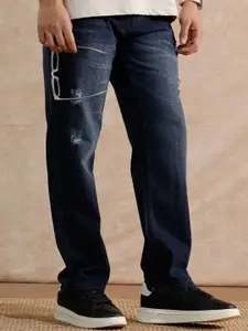 WROGN Men Comfort Relaxed Fit Mid-Rise Mildly Distressed Light Fade Jeans