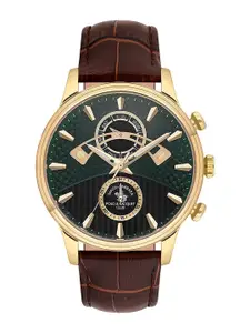 SANTA BARBARA POLO & RACQUET CLUB Men Dial & Leather Straps Analogue Watch