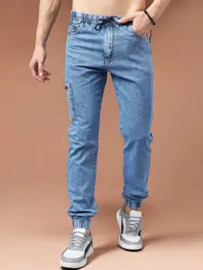 STUDIO NEXX Men Jogger Mid-Rise Light Fade Cotton Jeans