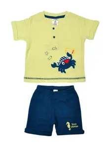 BIO FASHION Boys Short Sleeves Pure Cotton T-shirt With Shorts