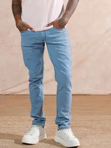 WROGN Men Solid Comfort Slim Fit Mid-Rise Jeans