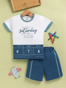 Toonyport Boys Printed Pure Cotton T-shirt with Shorts
