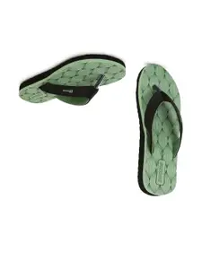 ROKKS Women Green Printed Rubber Green Slip-On
