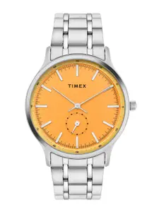 Timex Men Round Dial & Stainless Steel Bracelet Style Straps Analogue Watch - TWTG10521