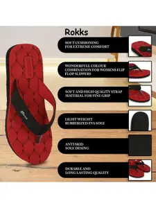 ROKKS Women Rubber Flip Flops