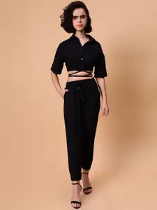 Fashion Gaiia Pure Cotton Top & Trousers Co-Ord Set