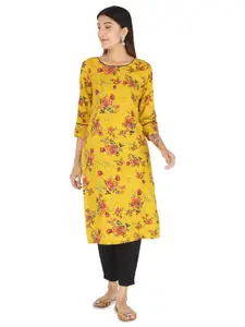 IRK Fashion Women Floral Printed Regular Straight Kurta