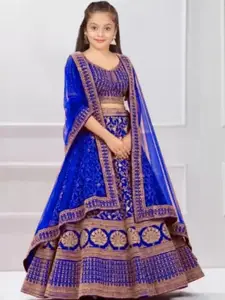 F Plus Fashion Girls Lehenga Choli with Dupatta Set