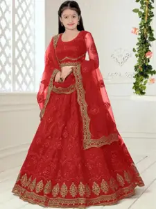 F Plus Fashion Girls Lehenga Choli with Dupatta Set