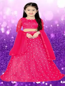 F Plus Fashion Girls Lehenga Choli with Dupatta Set