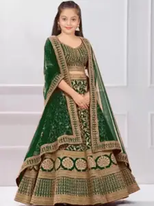 F Plus Fashion Girls Lehenga Choli with Dupatta Set