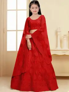F Plus Fashion Girls Lehenga Choli with Dupatta Set