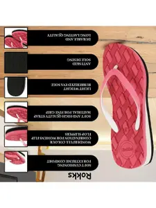 ROKKS Women Printed Rubber Slip-On