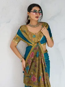 Rekha Maniyar Striped Zari Pure Chiffon Saree