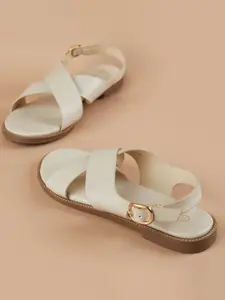 Ginger by Lifestyle Women Criss-Cross Open Toe Flats