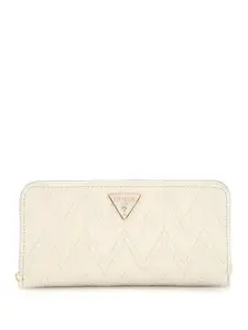 GUESS Women Textured Quilted Zip Around Wallet