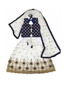 F Plus Fashion Girls Lehenga Choli with Dupatta Set