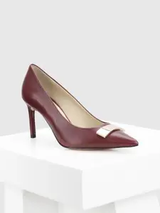 Oroh Women Leather Party Stiletto Pumps