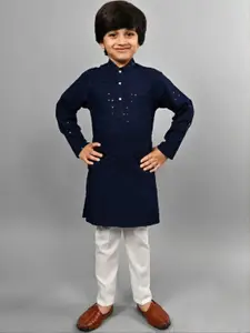 VADLI FASHION Boys Ethnic Motifs Embroidered Kurta