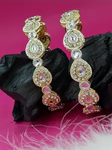 T4 JEWELS Set of 2 Kundan Bangles