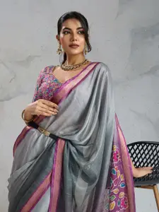 Rekha Maniyar Ombre Zari Pure Chiffon Saree