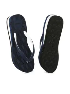 ROKKS Women Colourblocked Blue & Black Rubber Slip-On