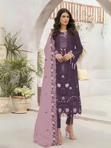 ODETTE Floral Embroidered Semi-Stitched Dress Material