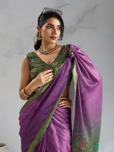 Rekha Maniyar Floral Woven Design Zari Pure Chiffon Saree