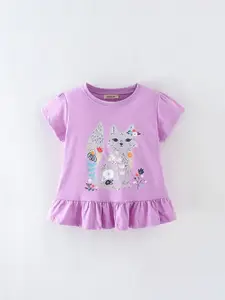 INCLUD Women Graphic Printed Peplum Top