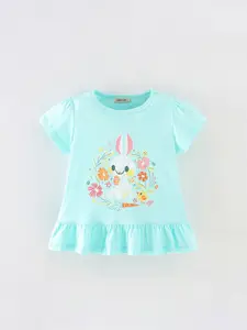 INCLUD Girls Graphic Printed Round Neck Top