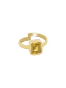 GenZcomplex Gold-Plated Brass Finger Ring