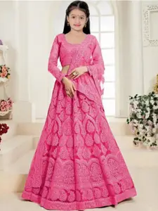F Plus Fashion Girls Lehenga Choli with Dupatta Set