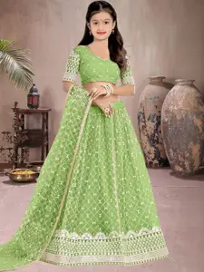 F Plus Fashion Girls Lehenga Choli with Dupatta Set
