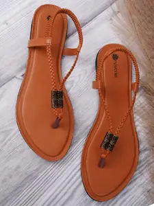 DIVASTRI Women Ethnic Open Toe Flats