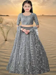 F Plus Fashion Girls Lehenga Choli with Dupatta Set