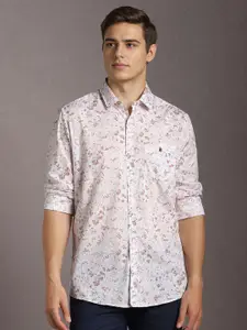 Louis Philippe Sport Slim Fit Floral Printed Spread Collar Cotton Casual Shirt