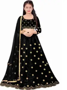 F Plus Fashion Girls Lehenga Choli with Dupatta Set